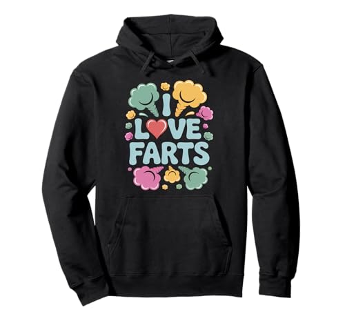 I Love Farts Diversión Nube Diseño Humor Sudadera con Capucha