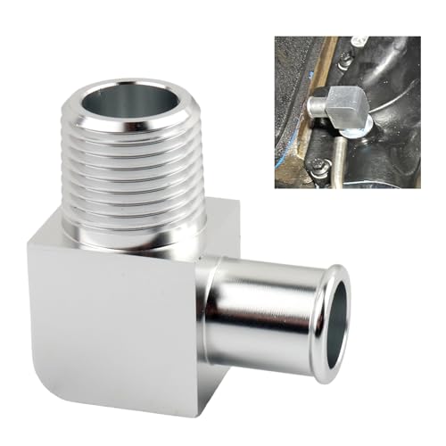 Heater Hose Connector,Heater 90 Degree Hose Elbow from 1/2 NPT to 5/8 Barb