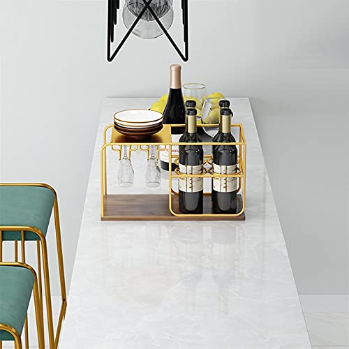 Portabotellas de vino metálico y madera para 4 botellas miniatura 5