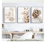 Facilité d'installation: Nos Pivoine Fleur Abstrait Pampas Herbe impressions sur toile ne contiennent pas de cadres photo, vous devez donc préparer le cadre dans lequel vous souhaitez placer nos produits.,Il y a un espace vide (2-3 cm) sur le bord de la peinture qui peut correspondre au cadre que vous préférez. Ce sera une décoration murale unique pour décorer votre espace.