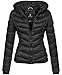 Produktbild Marikoo Damen Jacke Stepp leichte Übergangsjacke Frühjahr Camouflage XS-XXL [B403-Kuala-Schwarz-Gr.L]