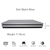 Oulin External CD DVD Drive USB C CD DVD Burner/Writer Slim Portable Slot in CD DVD Reader for MacBook Pro/Air/Mac/Laptop/Windows10 (Sliver)