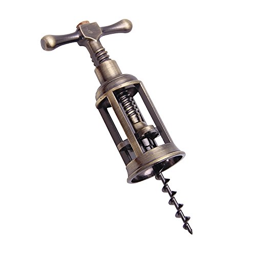 Image of Wine Opener Corkscrew, Zinc Alloy Wine Bottle Opener, Classic and Mufti-Functional FH010-B (Bronze)