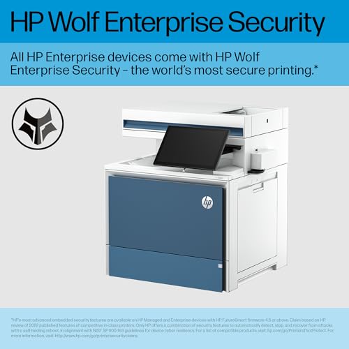 HP Color LaserJet Enterprise MFP 5800f Printer, Print, Scan, Copy, Best for Business (6QN30A)