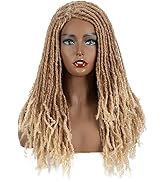 FASHION IDOL Synthetic Dreadlock Wigs 21 Inches Ombre Blonde Faux Locs Wig Curly Rolls Twist Wig ...