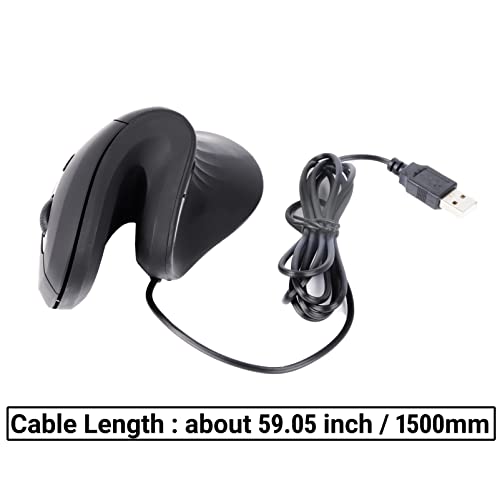 Image of Ergonomic Mouse, Wired Vertical Optical Mouse, Ergo Mouse High Precision Optical Mice with Adjustable DPI 800 /1200 /1600DPI for Laptop, Desktop, PC, MacBook, (Wired Black)
