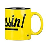 Material: Steingut BVB Tasse Borussin, Steingut, Schwarz/Gelb, 10 x 10 x 15 cm