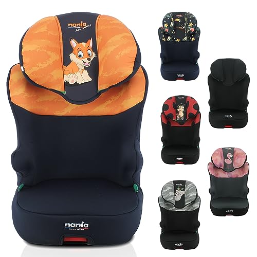 Nania – Siège auto Rehausseur isofix START I FIX 106-140 cm R129 i-Size – Pour les enfants de 5 à 10 ans – Têtière réglable en hauteur – Base inclinable – Fabrication Française (Isofix, Renard)