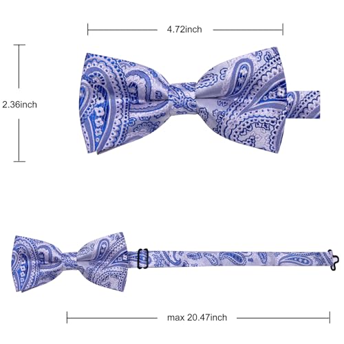 Image of YourTies Bow Ties for Men Pretied Bowties Solid Color Satin Bow Tie Formal Business Tuxedo Wedding Party Prom