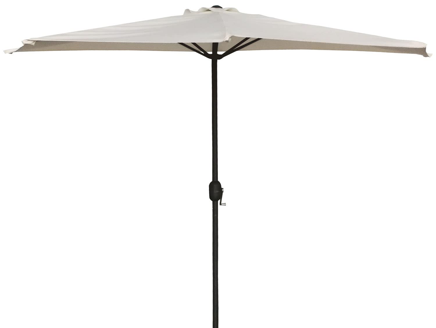 Ombrellone Mezzaluna a parete salvaspazio tondo Ø 270x254H cm in alluminio colore ecrù