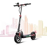 HITWAY Patinete Eléctrico Adultos con Motor de 800W, Batería 48V 11.2Ah, Doble suspensión, Frenos de Disco, Scooter, Neumático sólido de 10 Pulgadas,máxima de 25 Km/h