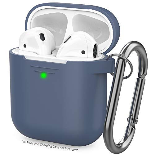 AhaStyle Upgrade AirPods Case Silicone Protective Cover Skin [Front LED Visible] Compatible