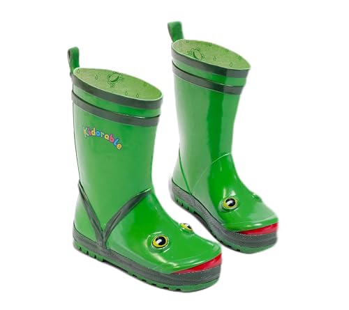 Rain Boots for Kids & Toddlers (Size 5T - 2K) - 6T - Frog