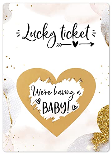 Image of Joli Coon Pregnancy announcement scratch off cards - We're having a baby - Baby announcement scratch off tickets