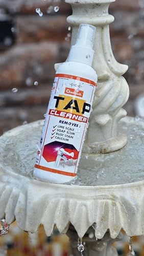 Image of Chemwit - Tap Cleaner for Bathroom Hard Water (400mL) - Safe Spray Limescale Remover for Faucets, Shower Glass, Bathroom Fittings with Corrosion Protection - Removes Rust, Lime Scale and Stains