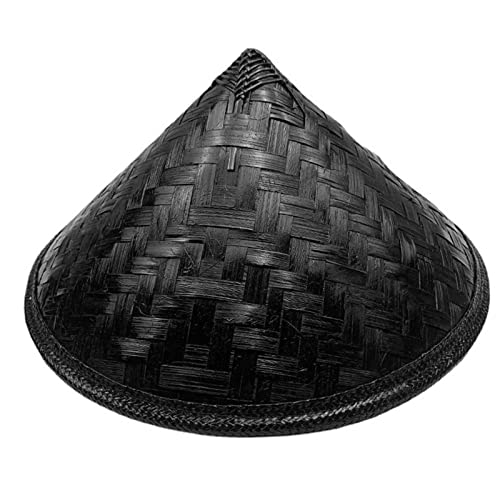 Chapeau de soleil au tissage design rotin avec calotte cône