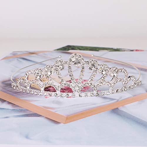 Beaupretty Tiara de princesa para meninas de cristal coroa tiara infantil para formatura de aniversá