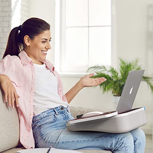 Laptop Lap Desk With Cushion, Tablet Holder And Detachable Mouse Tray, Fits Up To 16.1 Inches Laptops, Lap Desk For Bed Couch Sofa And Table #TOP1