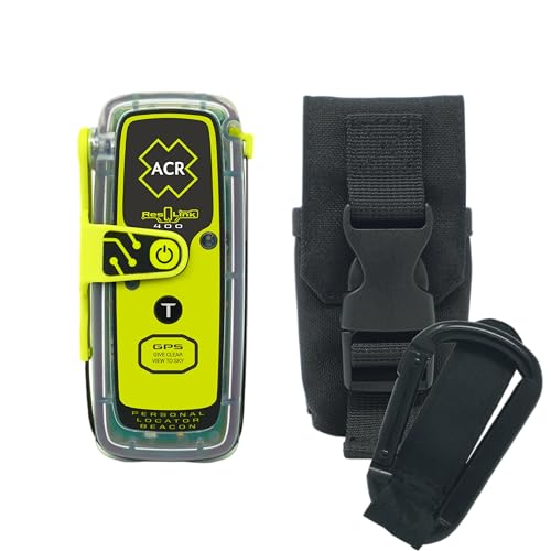 ACR ResQlink 400 Personal Locator Beacon with Pouch and Carabiner Bundle