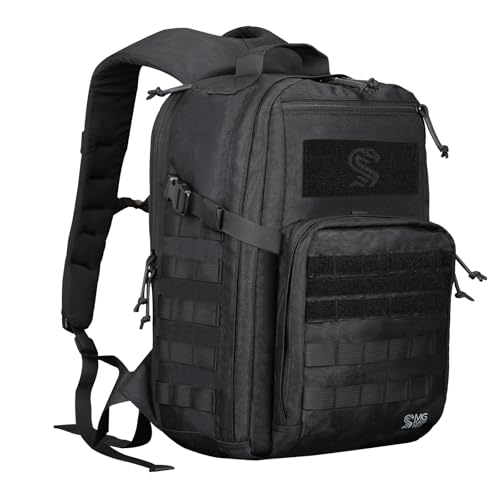 Snacam Military Tactical Backpack for Men, Molle Army Rucksack Assault Pack, Bug Out Bag, Laptop Compartment, 24L