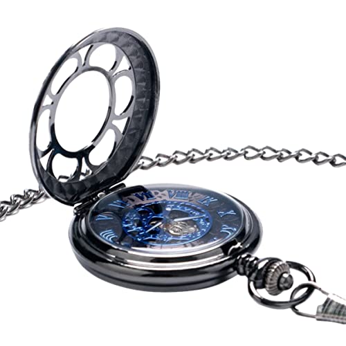Montre squelette mécanique avec chaîne pour un style rétro unique