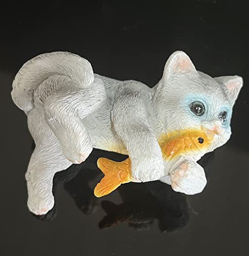 Jarpsiry 3 Pcs Resin Hanging Cat Figurines Planter Pot Hanger Miniature Fairy Garden Terrarium Edge Decor Flower Pot And Vase Hugger Hanging Animals Ornaments For Patio, Yard, Balcony #TOP5