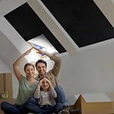 Store Occultant sans Percage 100 x 145 cm, Film Occultant Fenêtre, Occultant Fenetre, Portable Anti Chaleur Occultant Fenetre avec Scratch, pour Fenêtre de Toit Fenêtre Velux Porte, Coupe Libre