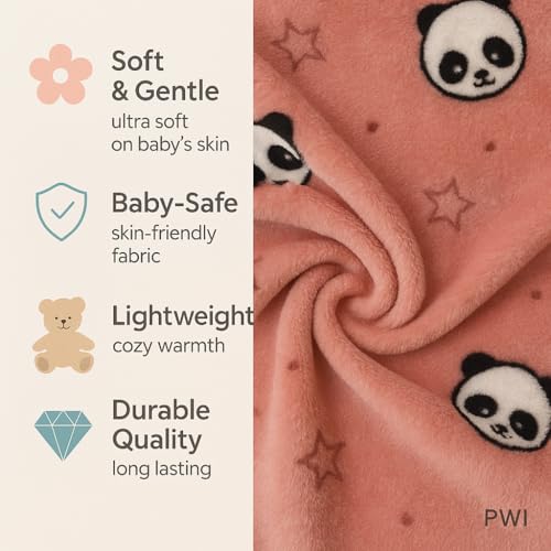 Image of PWI Supersoft Baby Blanket Wrapper for Newborn | 30x40 inches | Lightweight AC Blanket for 0-2 Years | Ultra Soft & Skin-Friendly | Pack of 1-Brown