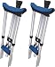 Carex Folding Crutches - Folding Aluminum Underarm Crutches - Lightweight, Great for Travel or Work, 2 Crutches Included, for 4'11" to 6'4" People