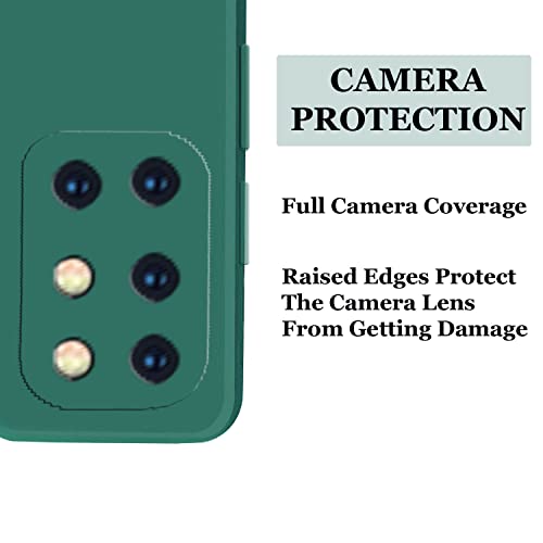 Image of A rtistque Liquid TPU Silicone Matte Shockproof Flexible with Camera Protection Soft Back Cover Case for OnePlus 8t - Dark Green