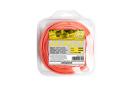 Ratioparts Nić nylonowa 3,0 mm Alu-Cut 15 m 6-kątna żyłka do koszenia, pomarańczowa