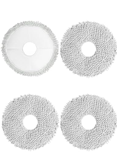 Image of finehepa Replacement Premium White Microfiber Mop Pad Replacement Set Compatible with N30 Pro X1 Omni /T20 Omni /T10 Omni /X2 Omni /T30S /N30 Pro Omni /N30 Omni Robot Vacuum (T20OMNI /N30OMNI MOP4)