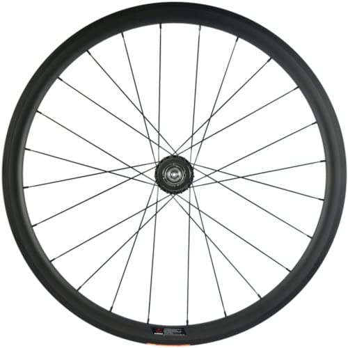 Hulkwheels Carbon Fixed Gear Wheelset 700C Rim Single Speed Bike/Fixie Bicycle Front & Rear Wheel Set Clincher Type 38Mm Depth 23Mm Width Track Bike Wheelset #TOP2