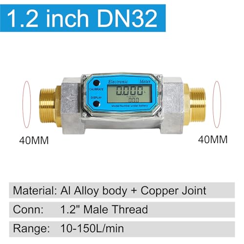 Débitmètre numérique 3/4 pouces pour liquide électronique avec écran LCD - 2