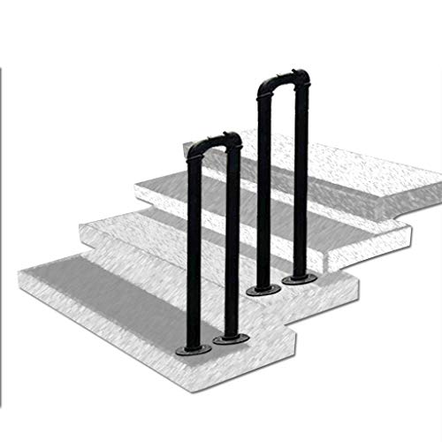 Rampe d escalier en U pour 1 marche installation au sol - 2