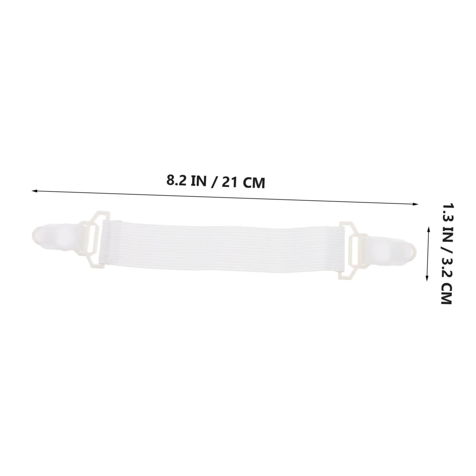 OKUMEYR 16Pcs Adjustable Bed Sheet Holder Clips Heavy Duty Elastic Fasteners for Fitted Flat Prevent Mattress Slippage Stylish White Design for All Bed