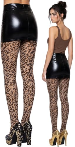 Image of ToBeInStyle Women's Vibrant Multicolor Animal Print Pantyhose Assorted Hosiery