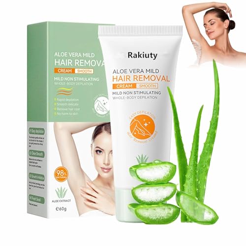Crema Depilatoria de Aloe Vera,Crema Depilatoria,Crema Depilatoria Mujer,Crema Depilatoria Corporal,Crema Depilatoria íNtima Para Mujeres,Crema Depilatoria,60g