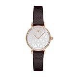Emporio Armani Women's AR1990 Retro Brown Leather Quartz Watch