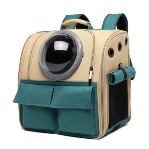 Zebeer ペット用品 猫・犬用 宇宙船カプセル型 換気機能付き ベストアンサー ペットキャリーリュック・バッグ ドーム型鞄 旅行・お出かけに便利 M18