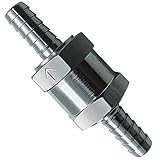 Hadefa チェックバルブ 逆止弁 ワンウェイバルブ 燃料コック ガソリン用 ディーゼル油用 アルミニウム液体空気一方向逆止弁 (六角形-8mm)