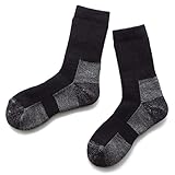 [ナイガイ] メリノウール 登山 ソックス MOUNTAINEERING SOCKS 山登り トレッキング ロングトレイル スキー スノーボード クルー丈 毛混 抗菌防臭 パイル編み メンズ＆レディース ソックス 靴下 男性 女性 紳士 婦人 プレゼント ギフト 90301018 (25-27cm, 68.ネイビー)