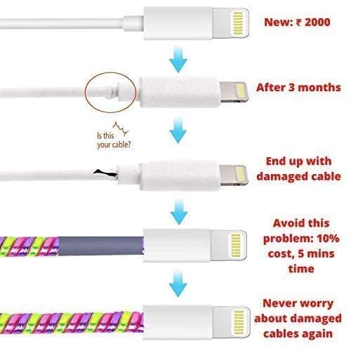 Image of Spiral Cable Protector, 150cm Plastic Cord Organizer for Charging Cables, Headphone and Charger Wire Protection Cover, Universal Device Compatible (1 Set (10 Pieces))