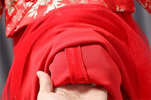 Girls Chinese New Year Dress Kids Fleece Lined Warm Princess Dresses Fairy Hanfu Embroidery Tang Suit with Bag3
