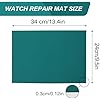 Watch Repair Mat, Heat Resistant Watchmaker Soldering Station Mat Non Slip Watch Repair Work Pad Silicone Work Pad Repair Mat Station Mat for Watchmakers Watch Repairing Workers (34 x 24cm)