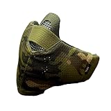 TMcraft サバゲー フェイスガード 対応 ファッションカバー 口元の透け防止 フェイスマスクカバー メッシュ生地モデル リバーシブル type03 マルチカムトロピック／グリーン