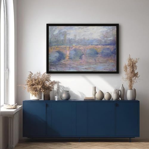 Impression sur toile Monet Waterloo Bridge reproduction d'art haute définition