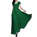 Produktbild Xmiral Damen Kleider Solide Chiffon V-Ausschnitt Abend Party Langes Kleid Elegant Sexy Abendkleid(S,Grün)