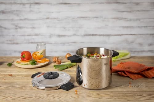 Image of Kuhn Rikon Duromatic Classic NEO 7 L Side-Handle Pressure Cooker - Swiss-Made, Ultra-Fast & Energy-Efficient, Thick Super-Thermic Base, Safe & Durable