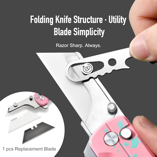 Image of OKNIFE U1 Ultra Pocket Folding Utility Knife, Ceramic Blade, O-Aluminum